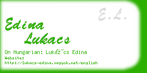 edina lukacs business card